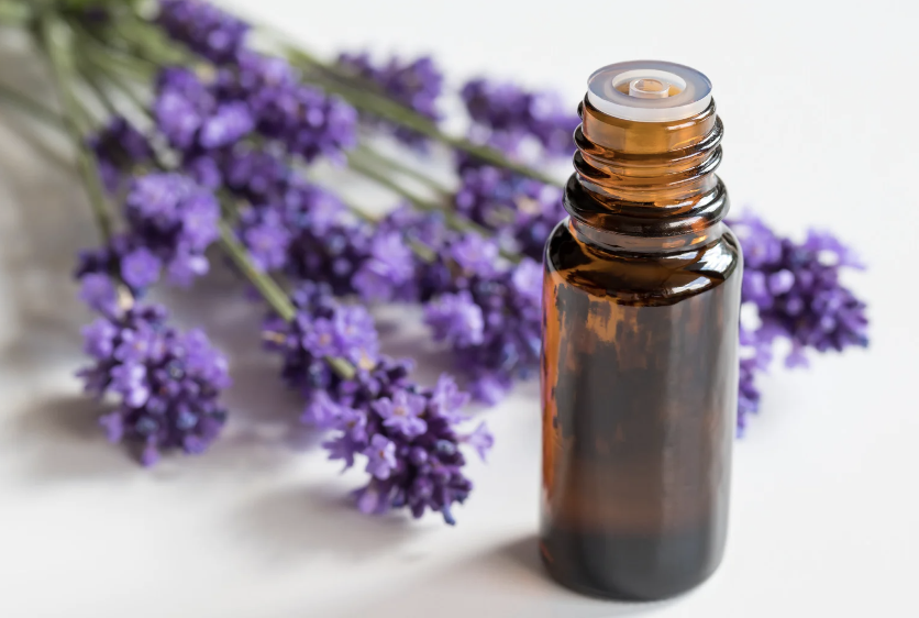 Lavender essential oil bottle