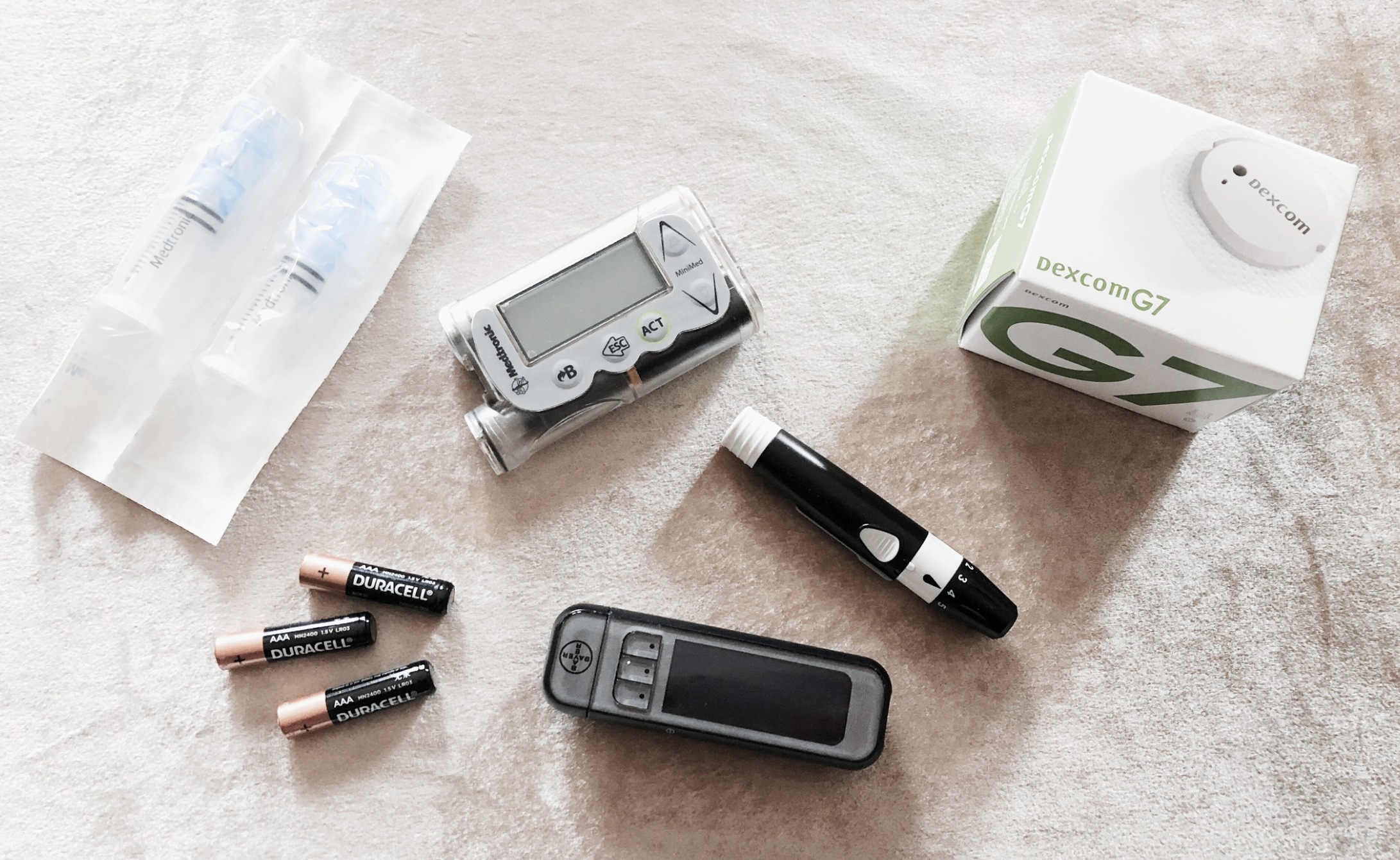 Organizing diabetes supplies_insulin pump_batteries_glucose monitor_CGM_type_won_coaching