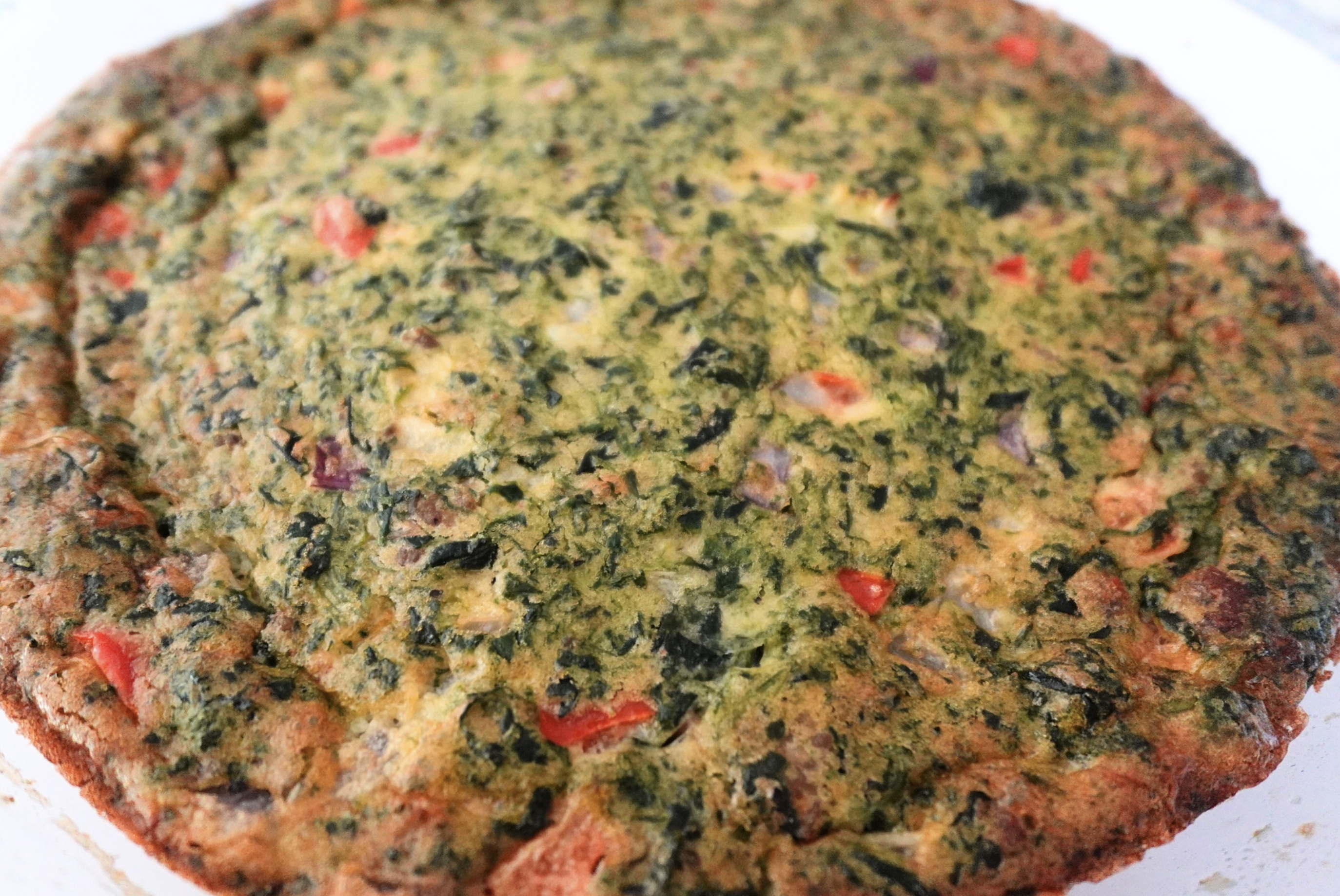 Low carb blood sugar supportive and T1D friendly veggie quiche